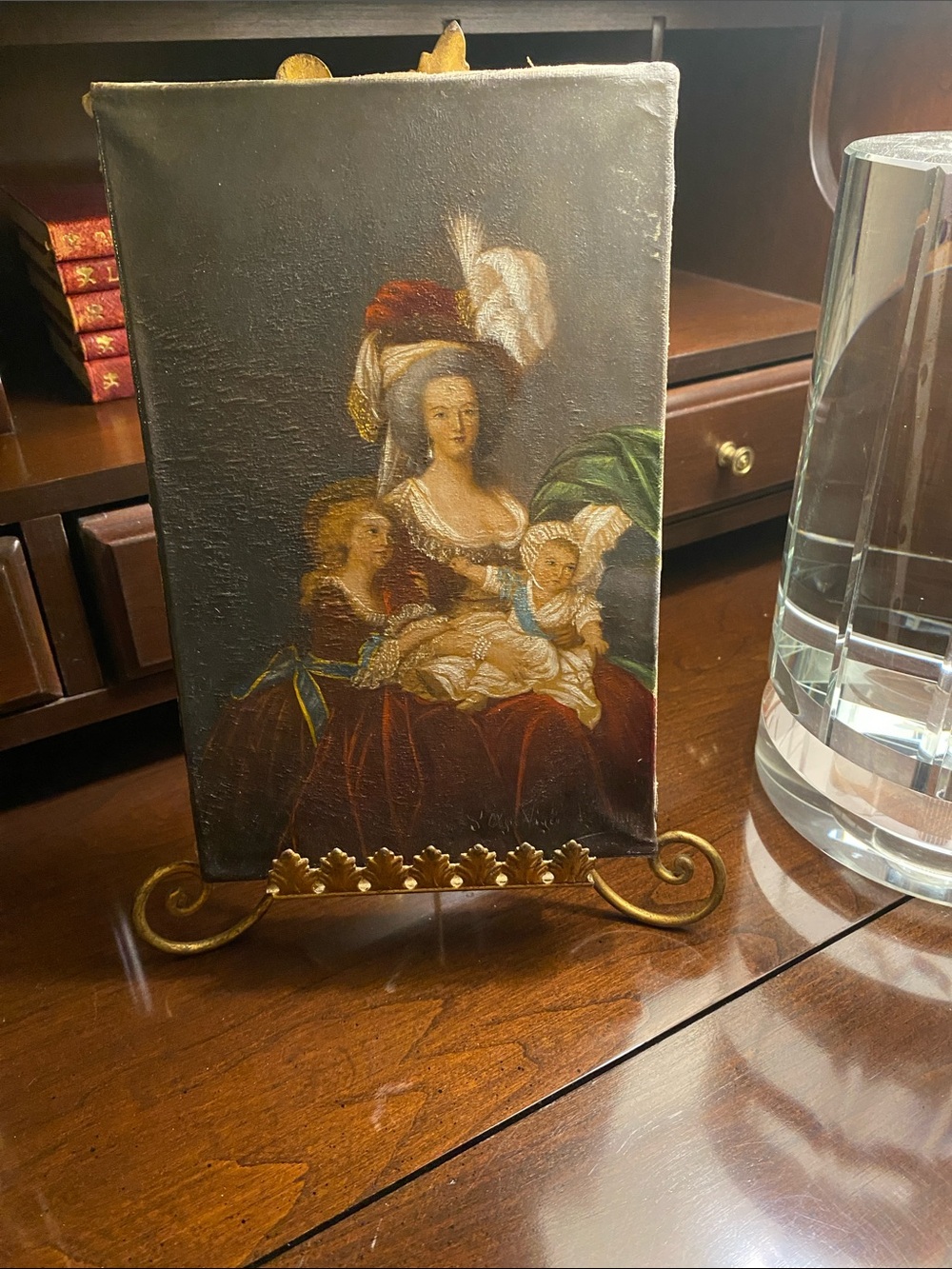 Antique Reproduction Oil Painting of Marie Antoinette by Madame Vigee Le Brun